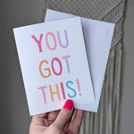 You Got This Card, Encouragement Greeting Card, Motivational Card, Support Card, Mental Health Card, Positive Thinking, Uplifting Card
