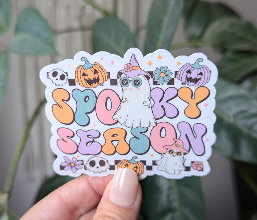 spooky season stickers for kindle, Halloween stickers for water bottle, fall theamed gifts for best friend, witchy gifts for Halloween lover