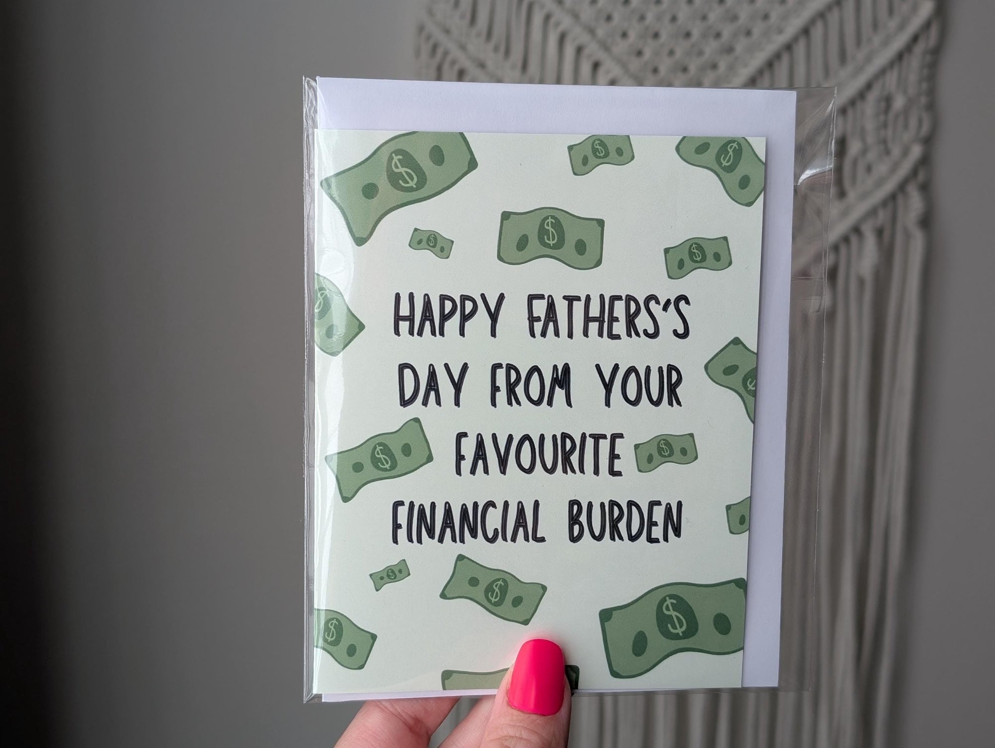 Father's Day Card for Dad, Financial Burden Card for Father's Day, Hilarious Money Joke, Dad Humor, Funny Greeting Card for Dad