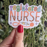Registered nurse stickers for badge reel, nursing stickers for water bottle, nursing student gifts for graduation, healthcare stickers for