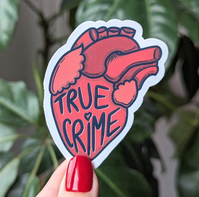 True crime stickers for kindle, bookish merch, dark stickers for phone case, true crime gifts for book lovers, best friend gift for women