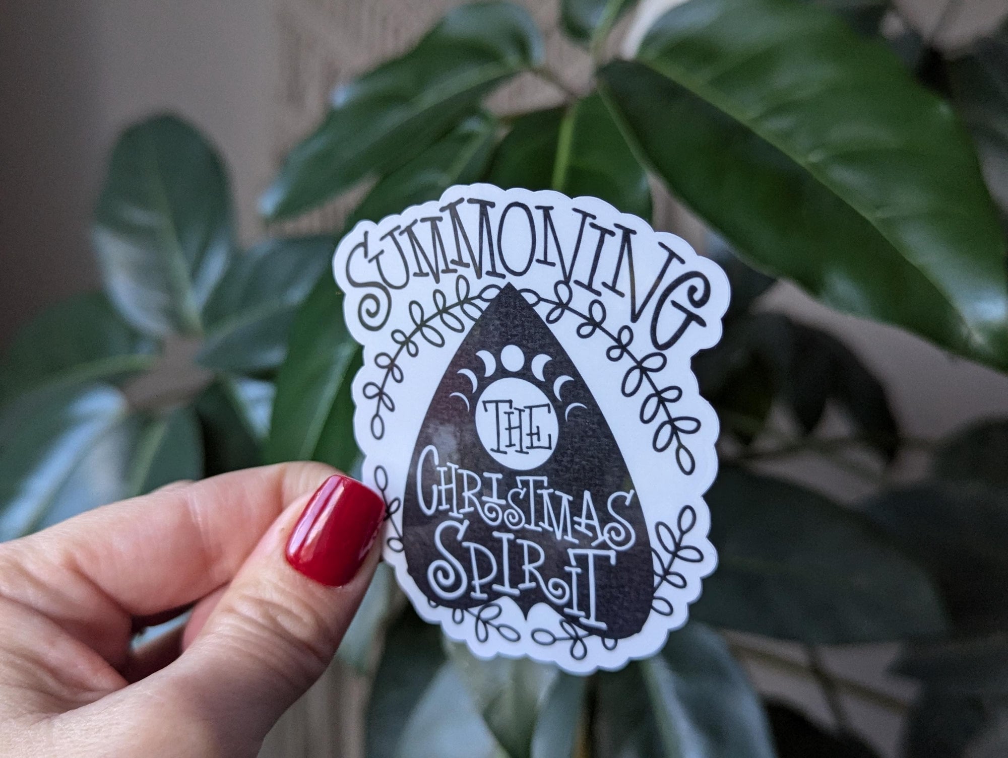 Summoning The Christmas Spirt Vinyl Sticker