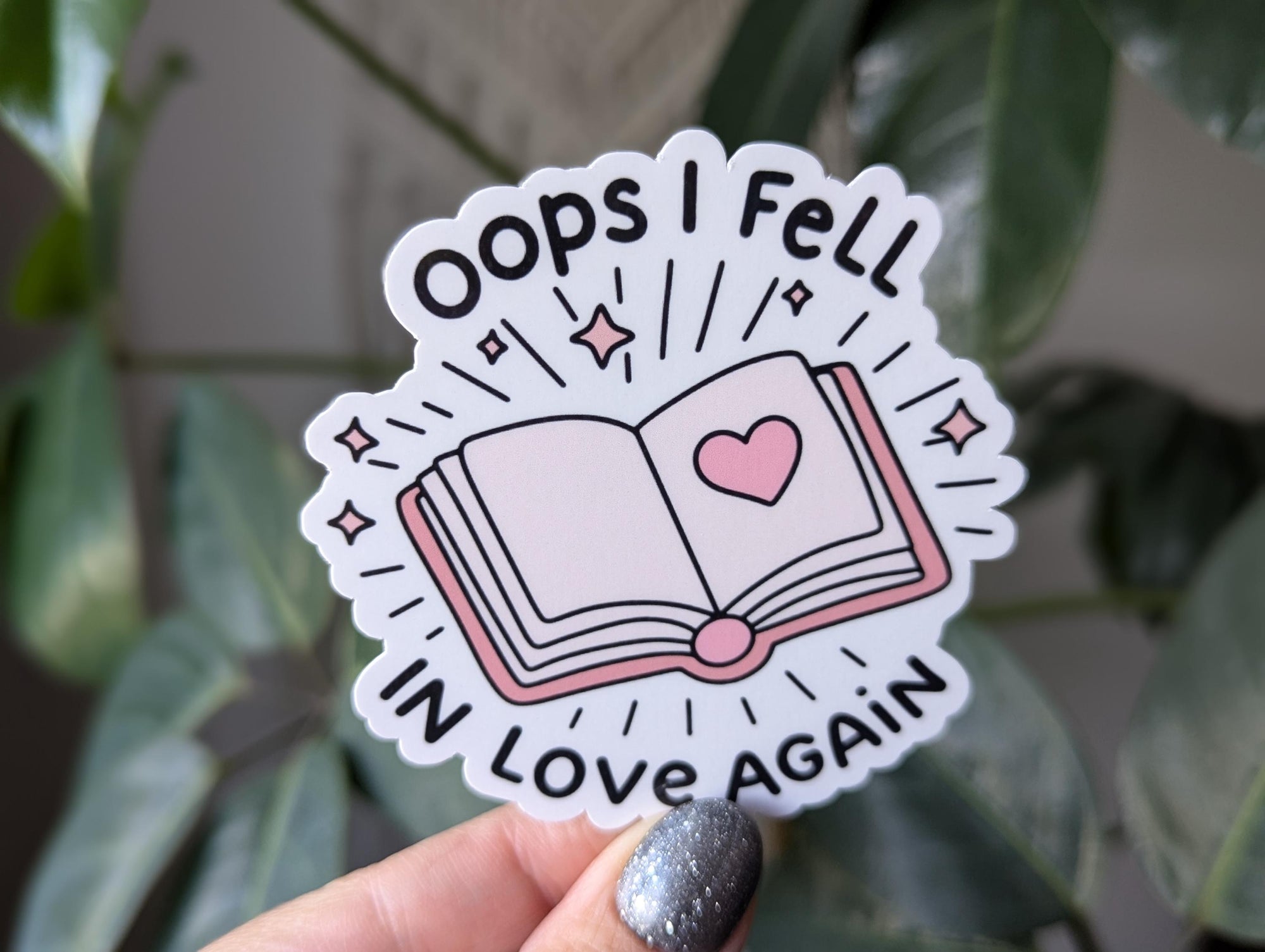 Opps I fell in love again, funny bookish stickers for kobo, book lovers gifts for women, smut reader gift, book boyfriend stickers for her
