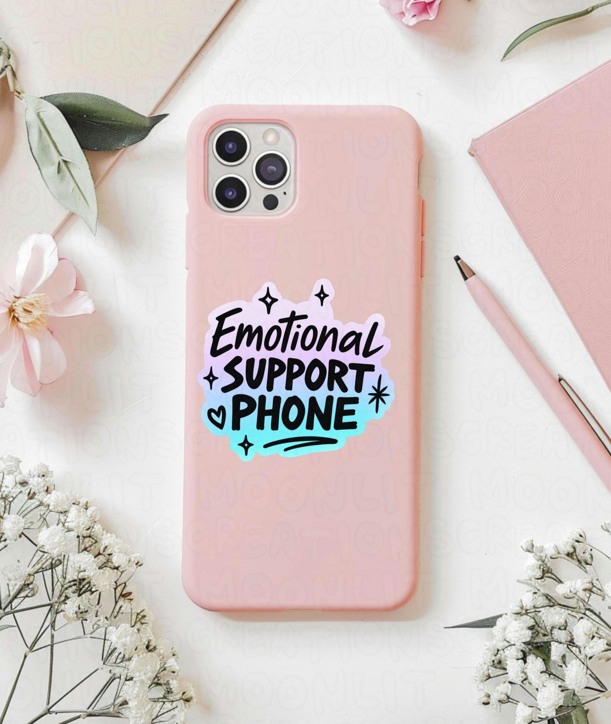 Emotional Support Phone Sticker