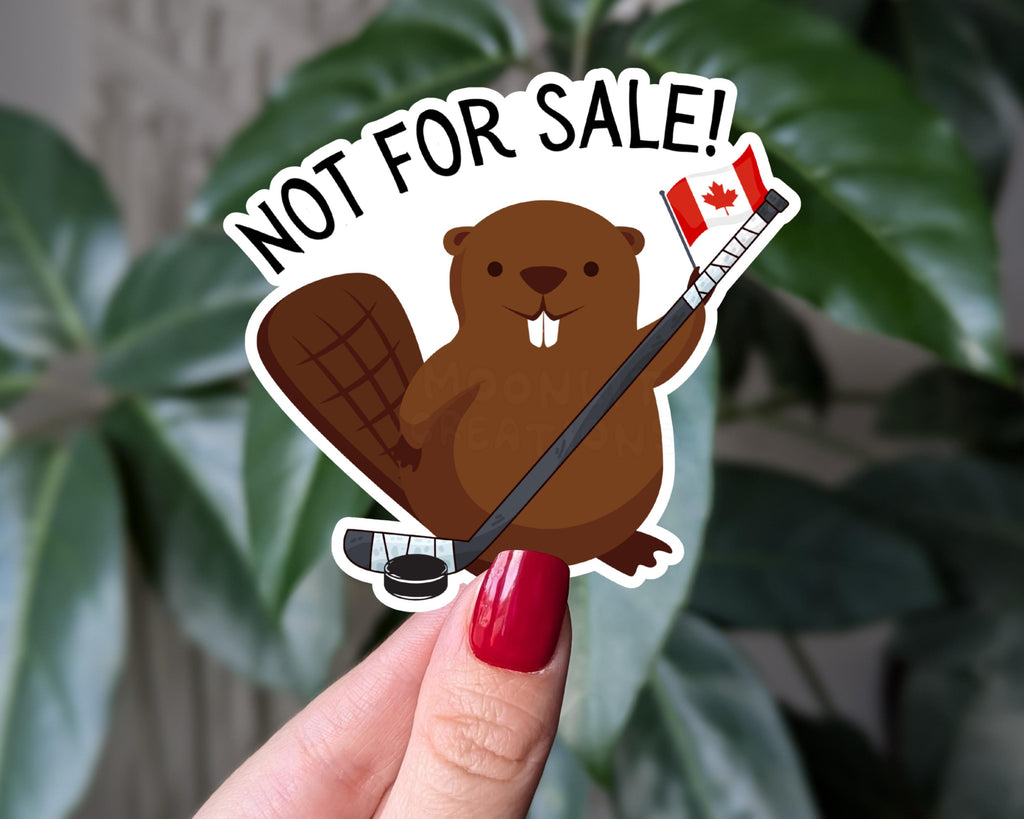 Canada Is Not For Sale Hockey Beaver Vinyl Sticker