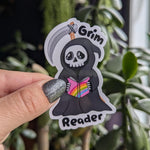 Grim reader, bookish stickers for kindle, book gifts for book lovers, morally grey stickers for her, booktok merch, smut reader gift for
