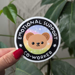 Emotional Support Coworker Vinyl Sticker