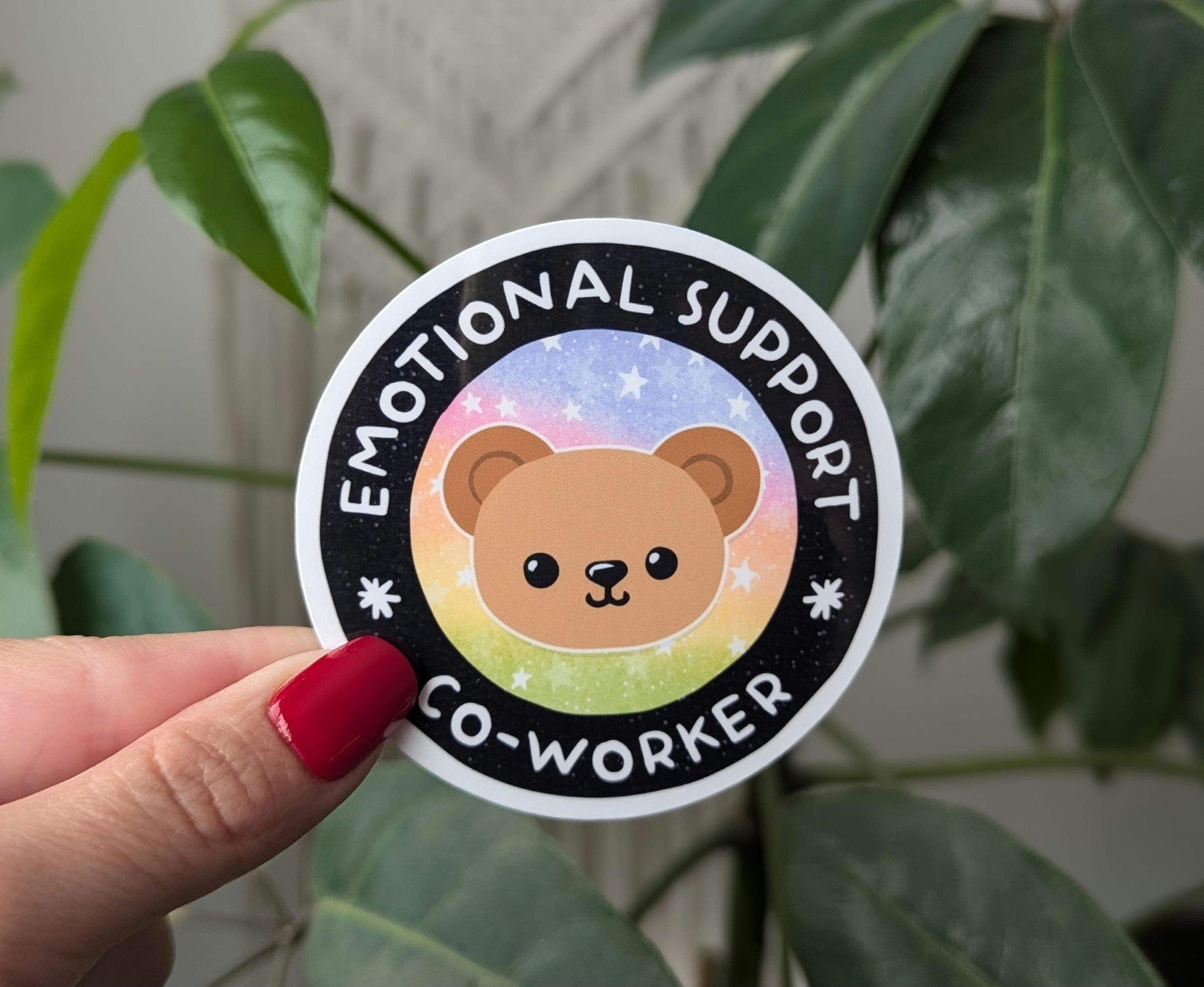 Emotional Support Coworker Vinyl Sticker