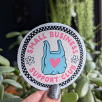 Small business support club sticker, shop small sticker for business, support local stickers for water bottle, shopping stickers, small biz