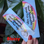 Bookmarks Are for F*cking Quitters, Funny Bookmark, Rainbow Aesthetic, Sarcastic Bookish Gift, Reader Gift, Book Lover Gift, Dark Humor