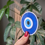 Evil eye sticker for kindle, protection sticker for water bottle, friendship gifts for best friend, Greek evil eye, good luck stickers for