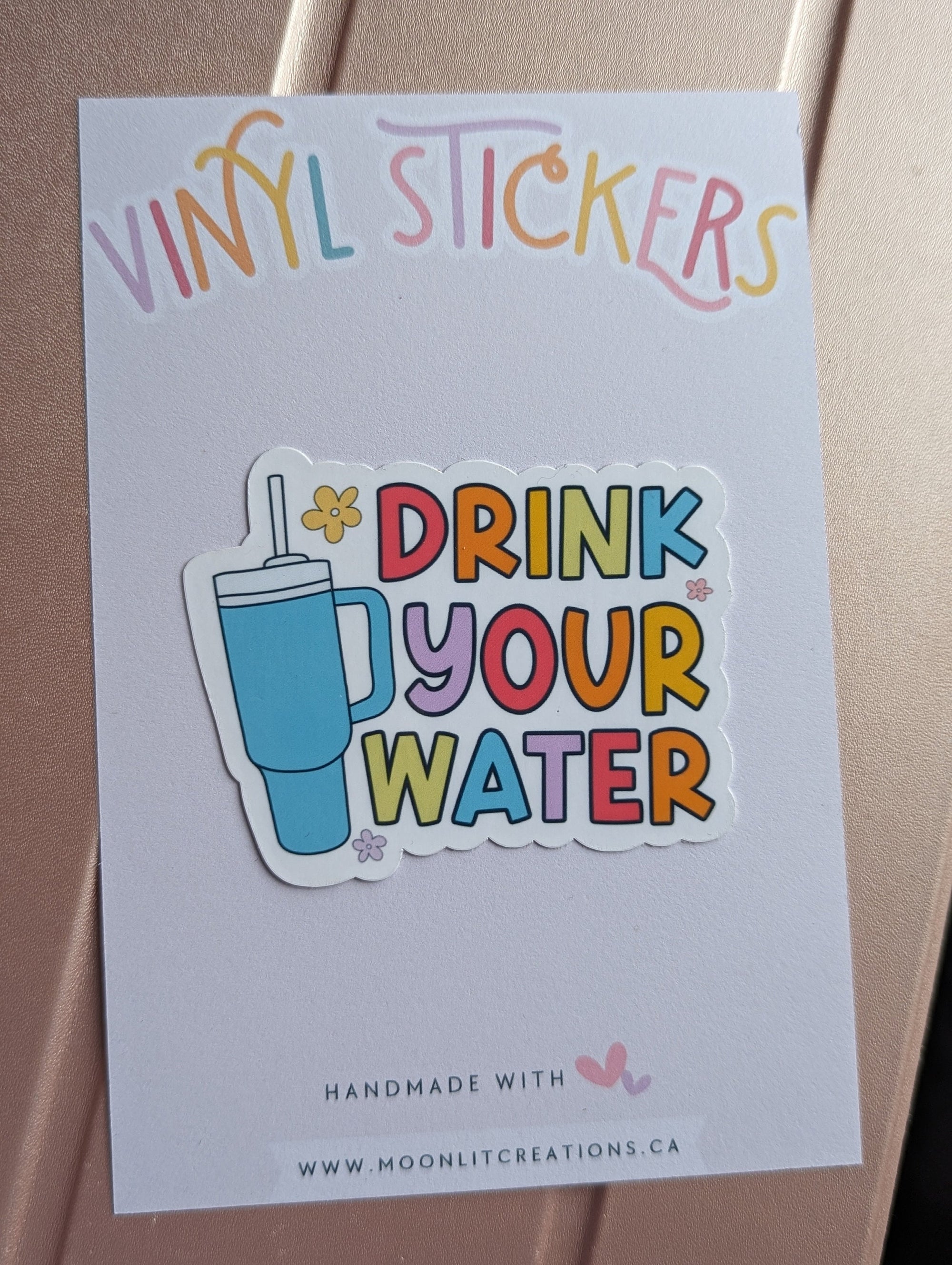 Drink your water stickers for tumblers, motivational stickers for hydroflask, stay hydrated sticker for water bottle, gym gifts for women