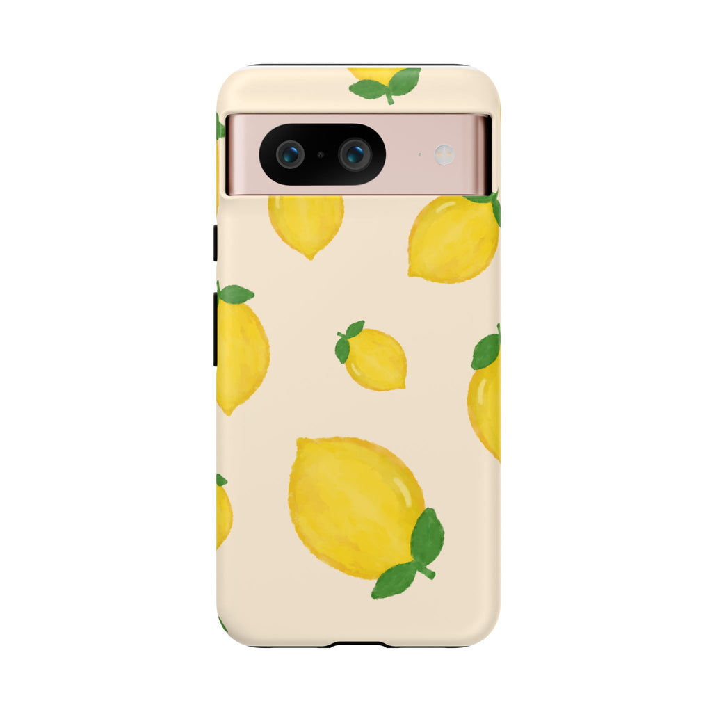 Lemon Print Phone Case, Vibrant Lemon Design, Cute Citrus Case, Gift for Fruit Lovers, Summer Vibe Accessories