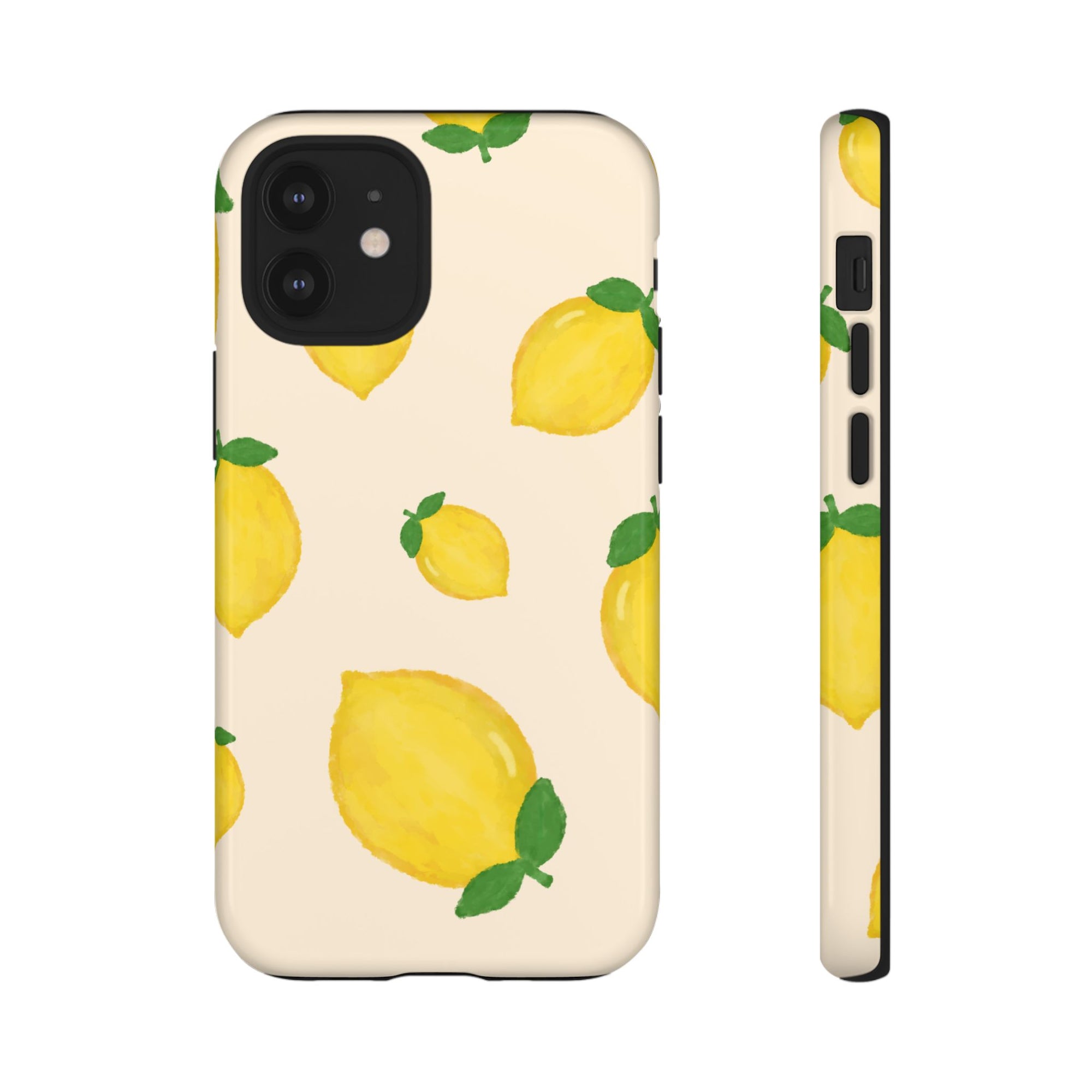 Lemon Print Phone Case, Vibrant Lemon Design, Cute Citrus Case, Gift for Fruit Lovers, Summer Vibe Accessories