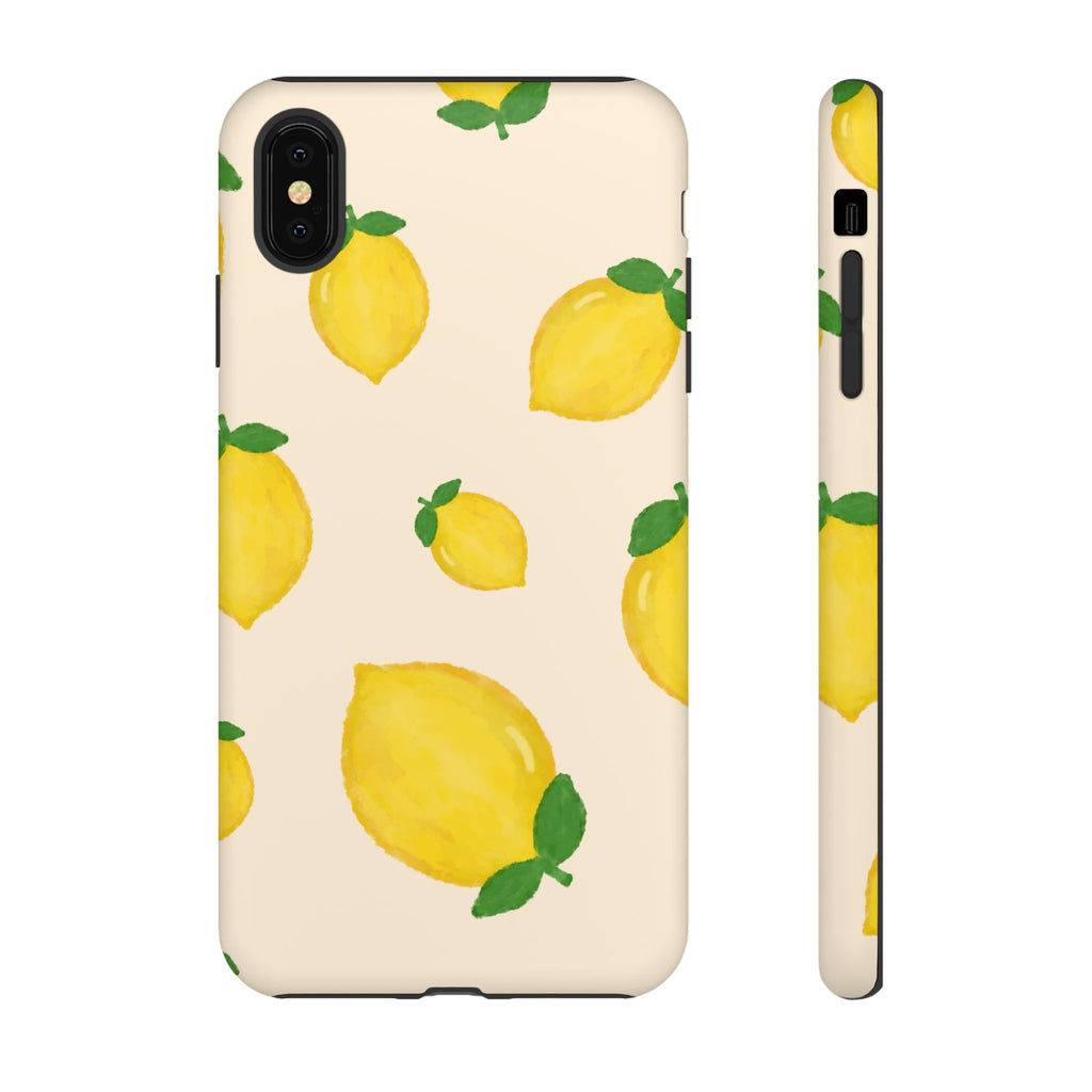 Lemon Print Phone Case, Vibrant Lemon Design, Cute Citrus Case, Gift for Fruit Lovers, Summer Vibe Accessories