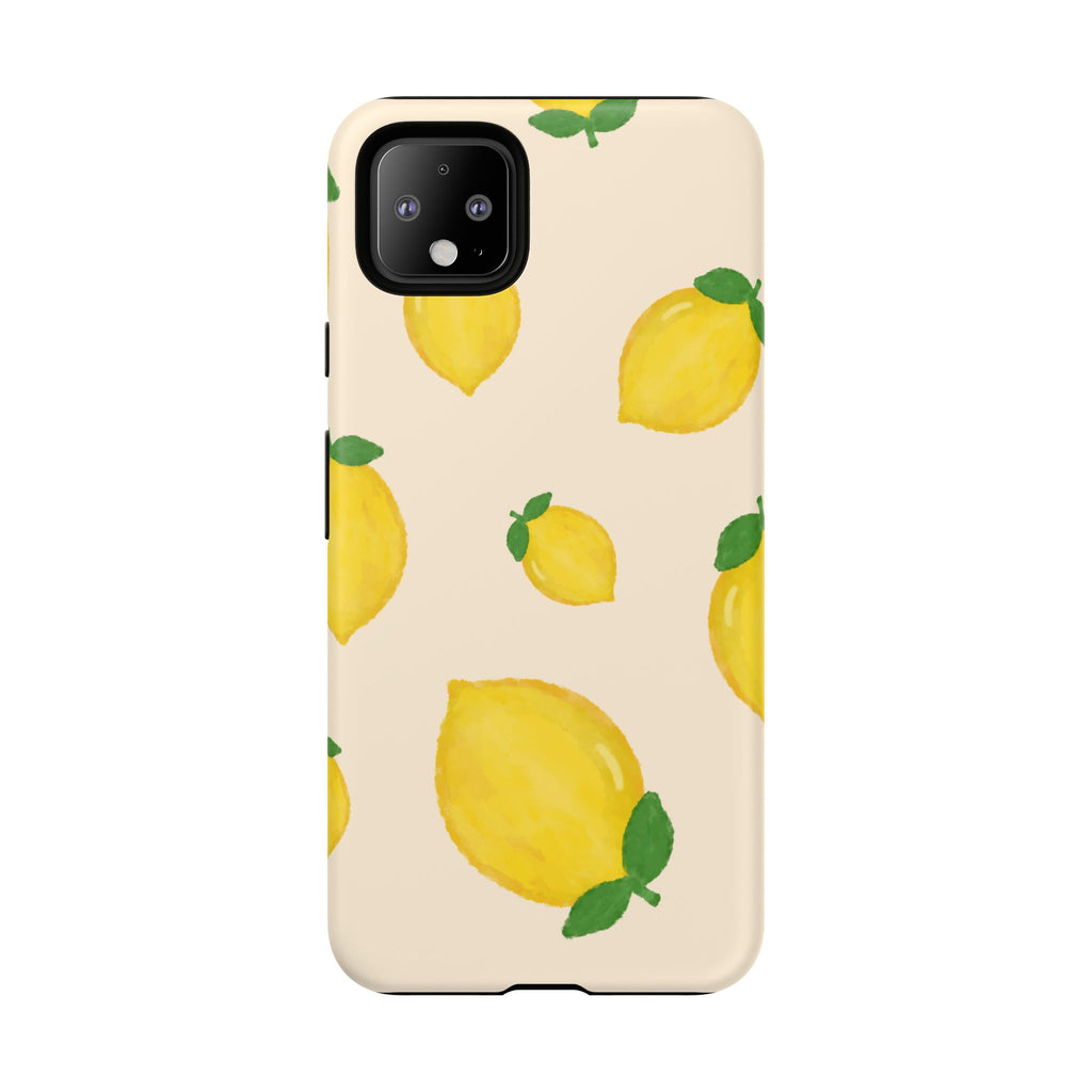 Lemon Print Phone Case, Vibrant Lemon Design, Cute Citrus Case, Gift for Fruit Lovers, Summer Vibe Accessories