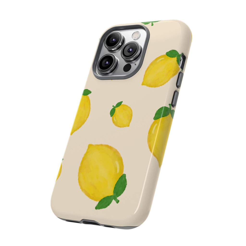 Lemon Print Phone Case, Vibrant Lemon Design, Cute Citrus Case, Gift for Fruit Lovers, Summer Vibe Accessories