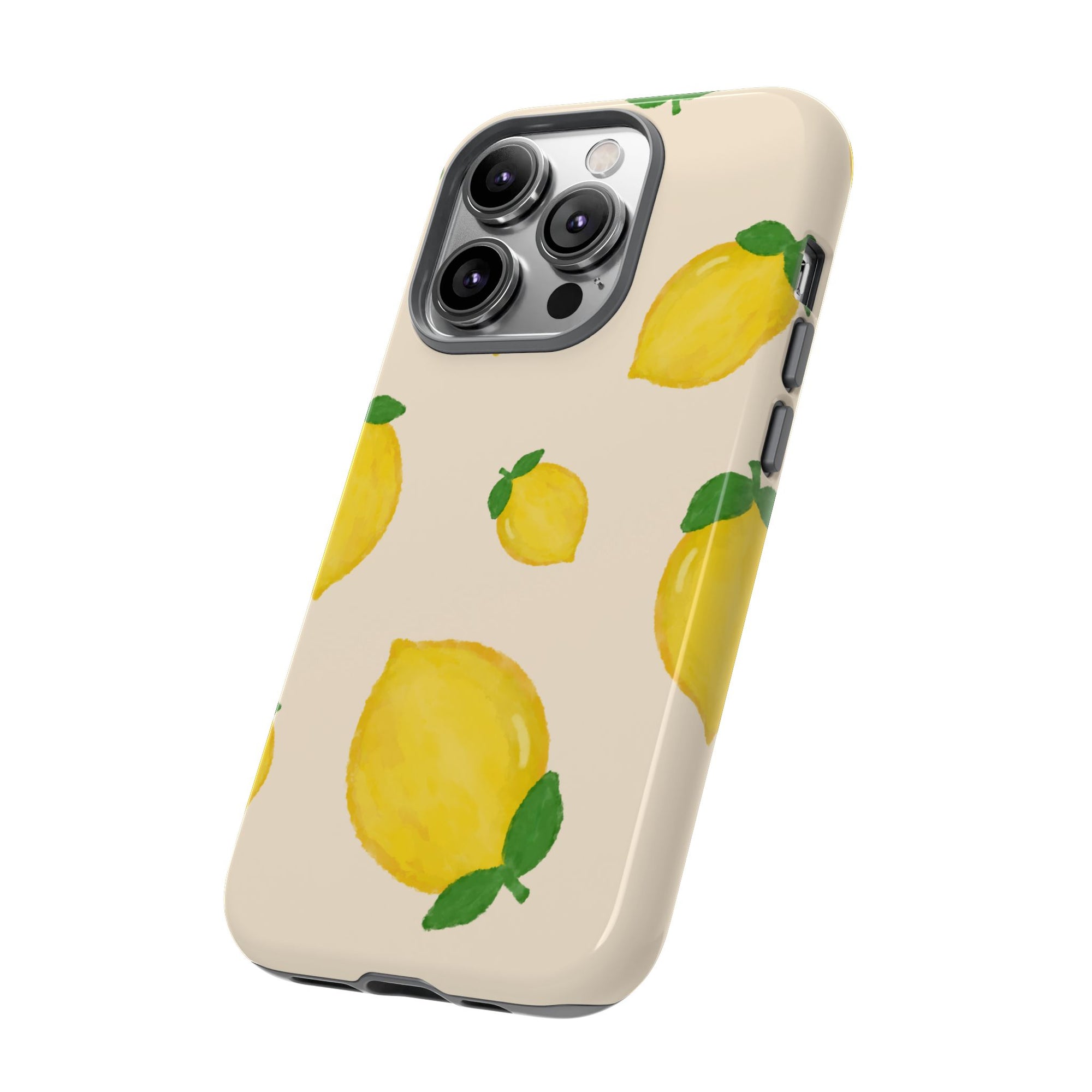 Lemon Print Phone Case, Vibrant Lemon Design, Cute Citrus Case, Gift for Fruit Lovers, Summer Vibe Accessories