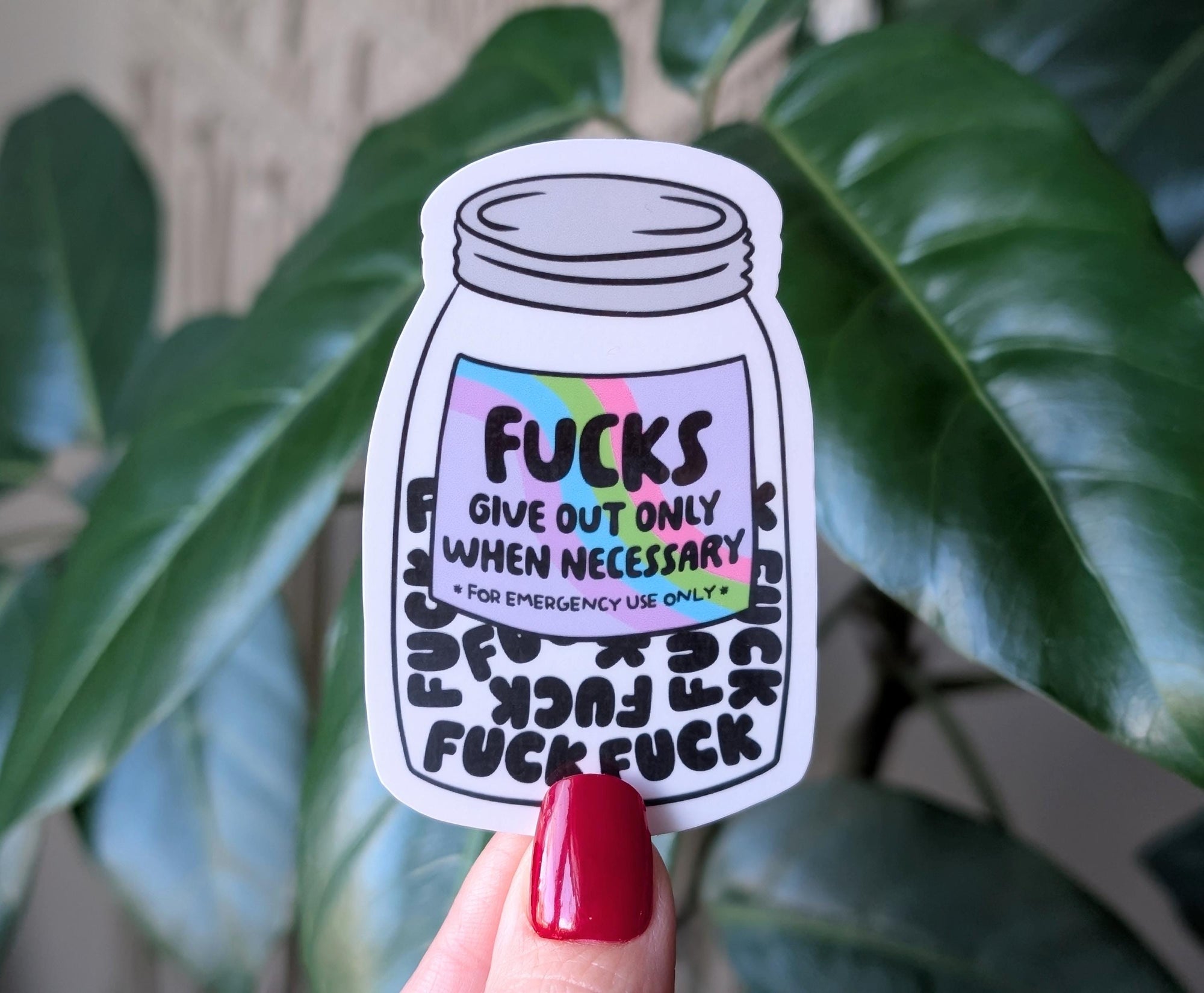 Jar of Fucks Vinyl Sticker