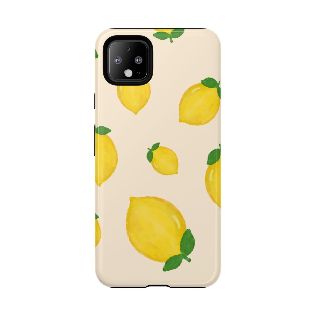 Lemon Print Phone Case, Vibrant Lemon Design, Cute Citrus Case, Gift for Fruit Lovers, Summer Vibe Accessories