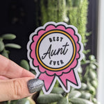 Best aunt ever sticker, pregnancy announcement sticker, award sticker for water bottle, sister gift, best auntie gifts, favorite aunt gifts