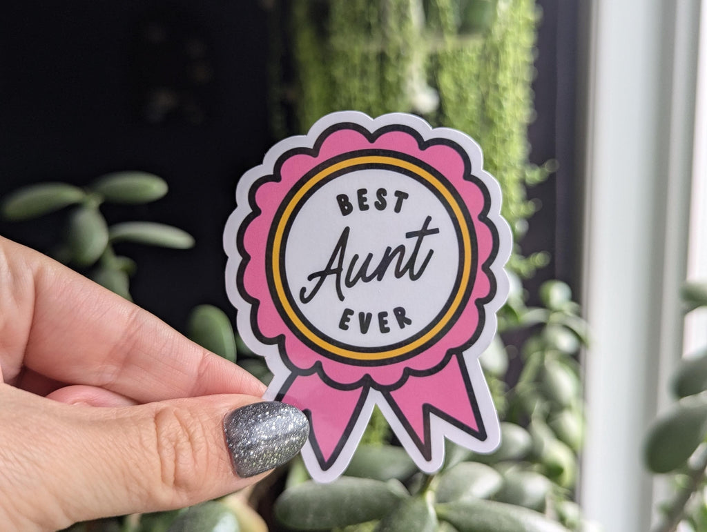 Best aunt ever sticker, pregnancy announcement sticker, award sticker for water bottle, sister gift, best auntie gifts, favorite aunt gifts