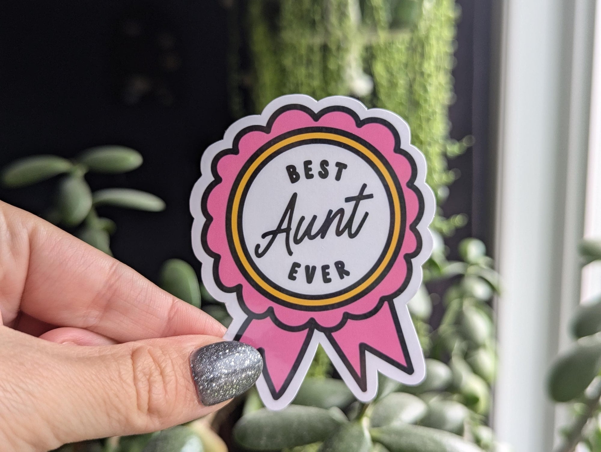 Best aunt ever sticker, pregnancy announcement sticker, award sticker for water bottle, sister gift, best auntie gifts, favorite aunt gifts