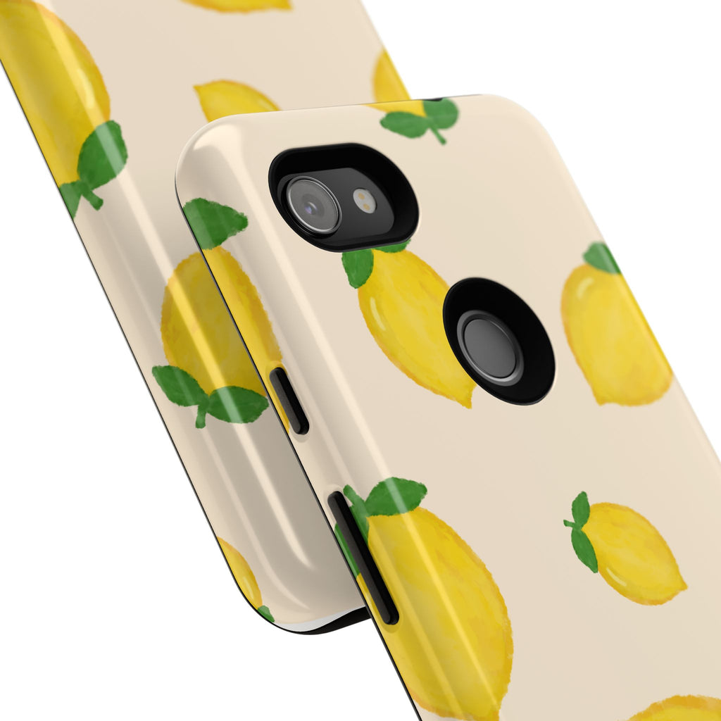 Lemon Print Phone Case, Vibrant Lemon Design, Cute Citrus Case, Gift for Fruit Lovers, Summer Vibe Accessories