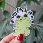 Cute frog stickers for hydroflask, sarcastic stickers for laptop, snarky stickers for phone case, funny stickers adult, sassy gifts for her