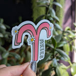 Aries sticker for kindle, astrology stickers for water bottle, zodiac sign sticker, horoscope, witchy gifts for her, metaphysical gifts
