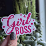 Girl boss sticker for planner, boss babe, business woman, gift for business owner, entrepreneur gift for women, pink girly stickers for her