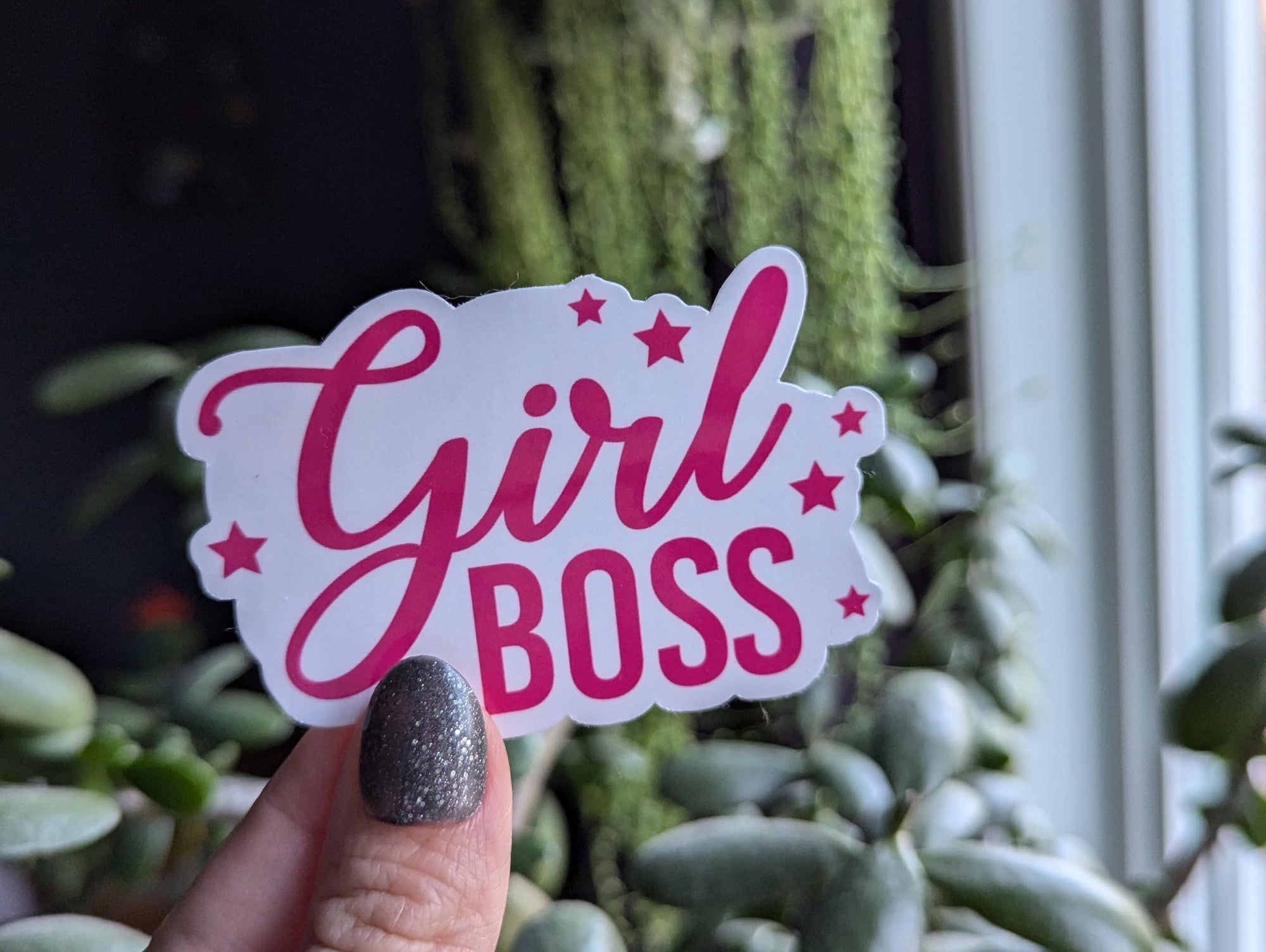 Girl boss sticker for planner, boss babe, business woman, gift for business owner, entrepreneur gift for women, pink girly stickers for her