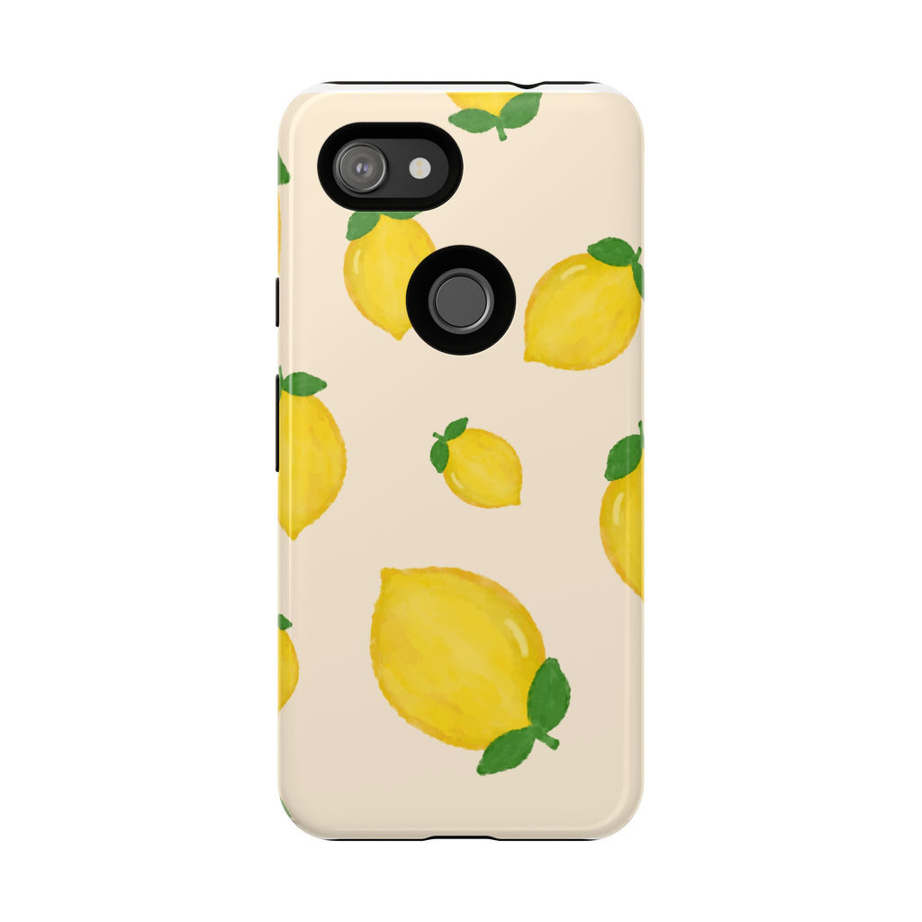 Lemon Print Phone Case, Vibrant Lemon Design, Cute Citrus Case, Gift for Fruit Lovers, Summer Vibe Accessories