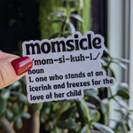 Momsicle, hockey mom stickers for coffee mug, funny stickers for water bottle, ice rink mom, proud mom, small gifts for mother, sports merch