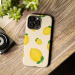 Lemon Print Phone Case, Vibrant Lemon Design, Cute Citrus Case, Gift for Fruit Lovers, Summer Vibe Accessories