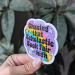 Chasing that scholastic book fair high, nostalgia stickers for Kindle, book gifts for book lovers, 90s birthday gift, bookish stickers for