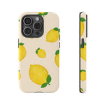 Lemon Print Phone Case, Vibrant Lemon Design, Cute Citrus Case, Gift for Fruit Lovers, Summer Vibe Accessories