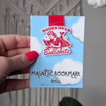 Books Over Bullshits Magnetic Bookmark for Book Lovers