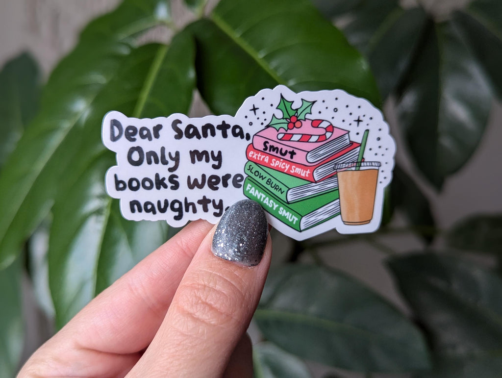 Dear Santa, smut sticker for Christmas, bookish stickers, book gifts for book lovers, funny stickers for kindle, booktok merch, reader gift