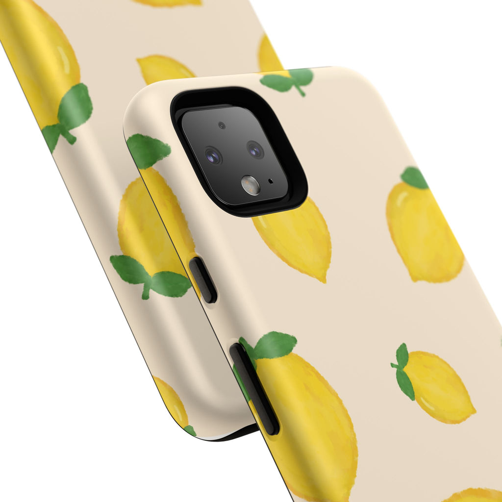 Lemon Print Phone Case, Vibrant Lemon Design, Cute Citrus Case, Gift for Fruit Lovers, Summer Vibe Accessories