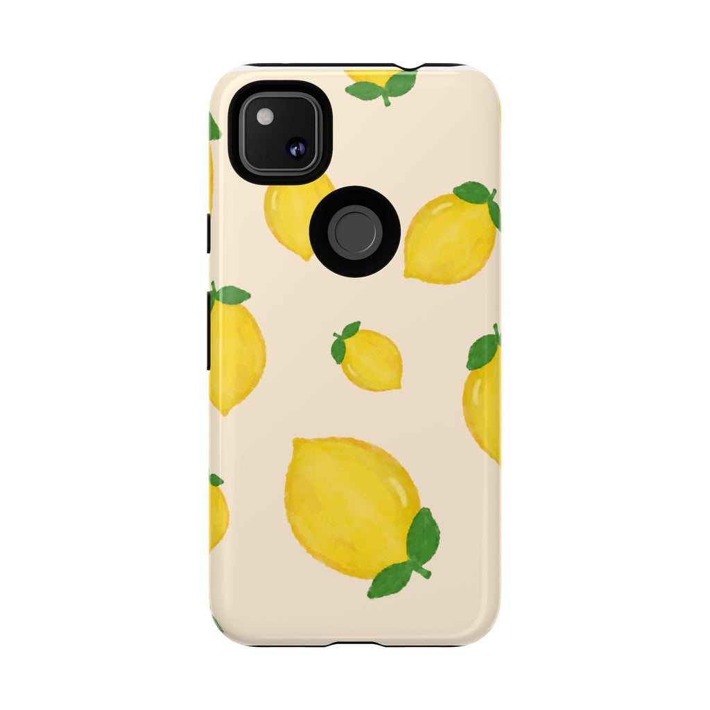 Lemon Print Phone Case, Vibrant Lemon Design, Cute Citrus Case, Gift for Fruit Lovers, Summer Vibe Accessories