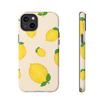 Lemon Print Phone Case, Vibrant Lemon Design, Cute Citrus Case, Gift for Fruit Lovers, Summer Vibe Accessories