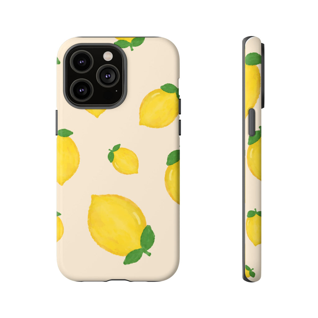 Lemon Print Phone Case, Vibrant Lemon Design, Cute Citrus Case, Gift for Fruit Lovers, Summer Vibe Accessories