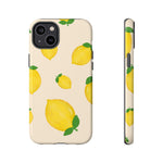 Lemon Print Phone Case, Vibrant Lemon Design, Cute Citrus Case, Gift for Fruit Lovers, Summer Vibe Accessories