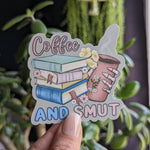 coffee book stickers for kindle, smut reader gifts for women, coffee lover stickers for tumblers, book gifts for book lovers, booktok merch