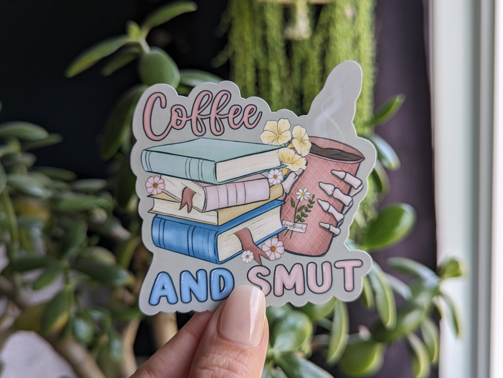 coffee book stickers for kindle, smut reader gifts for women, coffee lover stickers for tumblers, book gifts for book lovers, booktok merch
