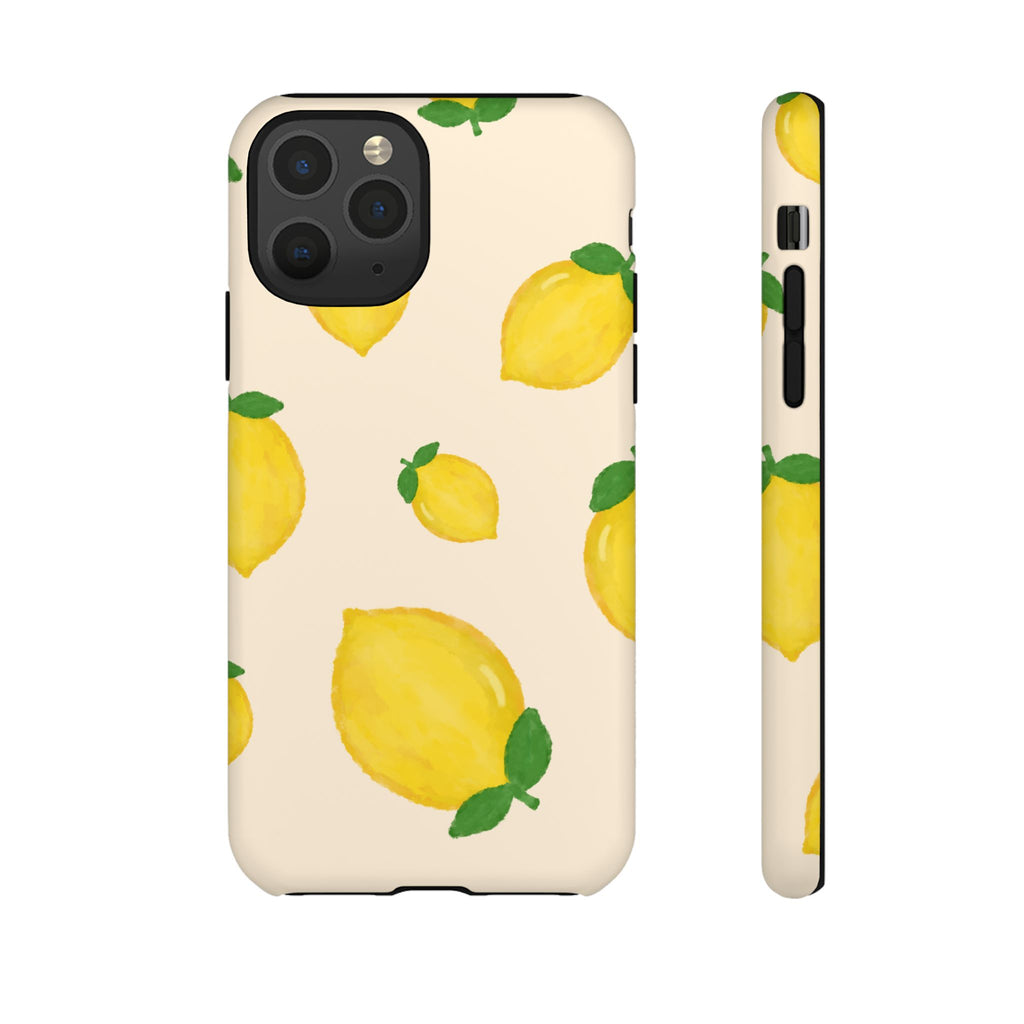 Lemon Print Phone Case, Vibrant Lemon Design, Cute Citrus Case, Gift for Fruit Lovers, Summer Vibe Accessories