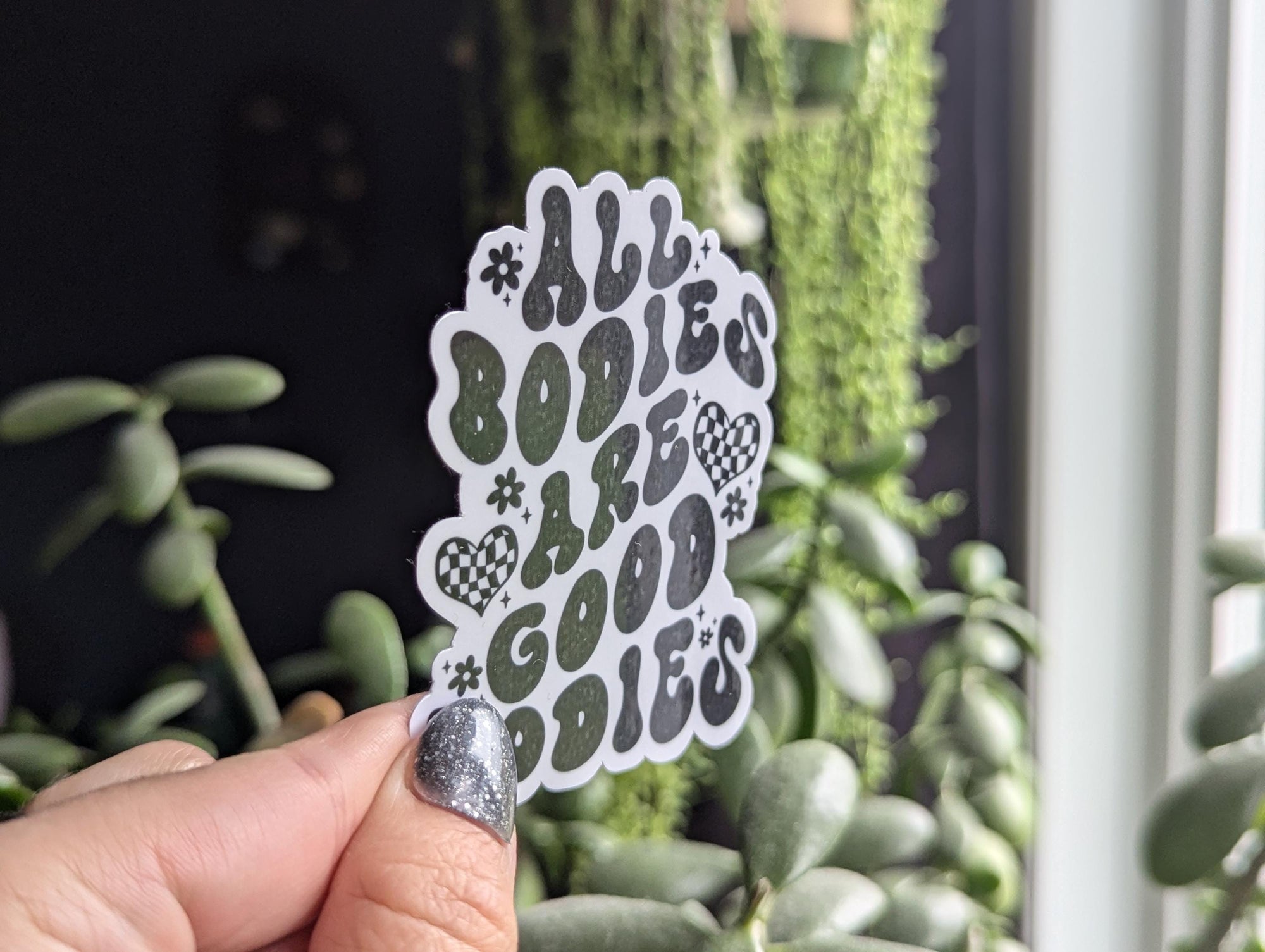 All bodies are good bodies, body positive sticker for water bottle, female empowerment sticker, self love gift for women, feminist stickers