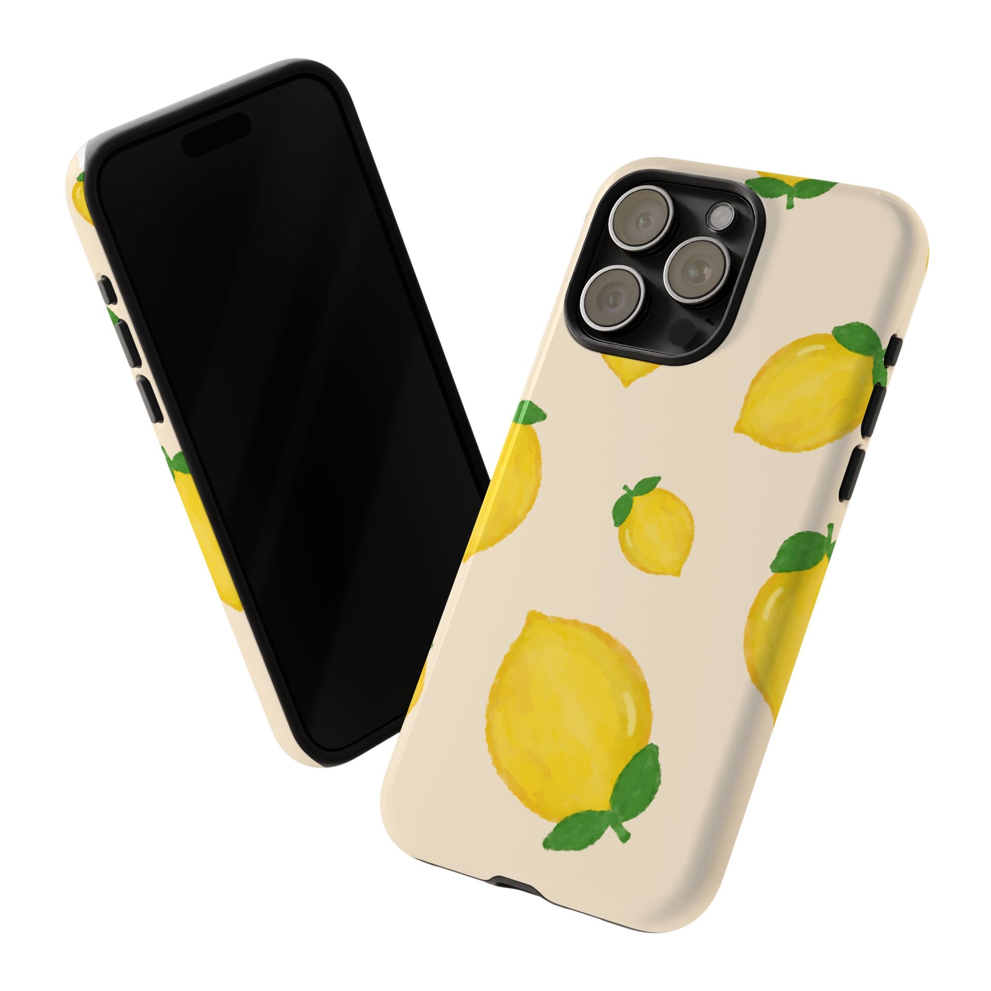 Lemon Print Phone Case, Vibrant Lemon Design, Cute Citrus Case, Gift for Fruit Lovers, Summer Vibe Accessories