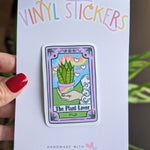 the plant lover tarot card, funny sticker for phone case, cute gift for plant lover, witchy gifts for women, witchcraft stickers for kindle